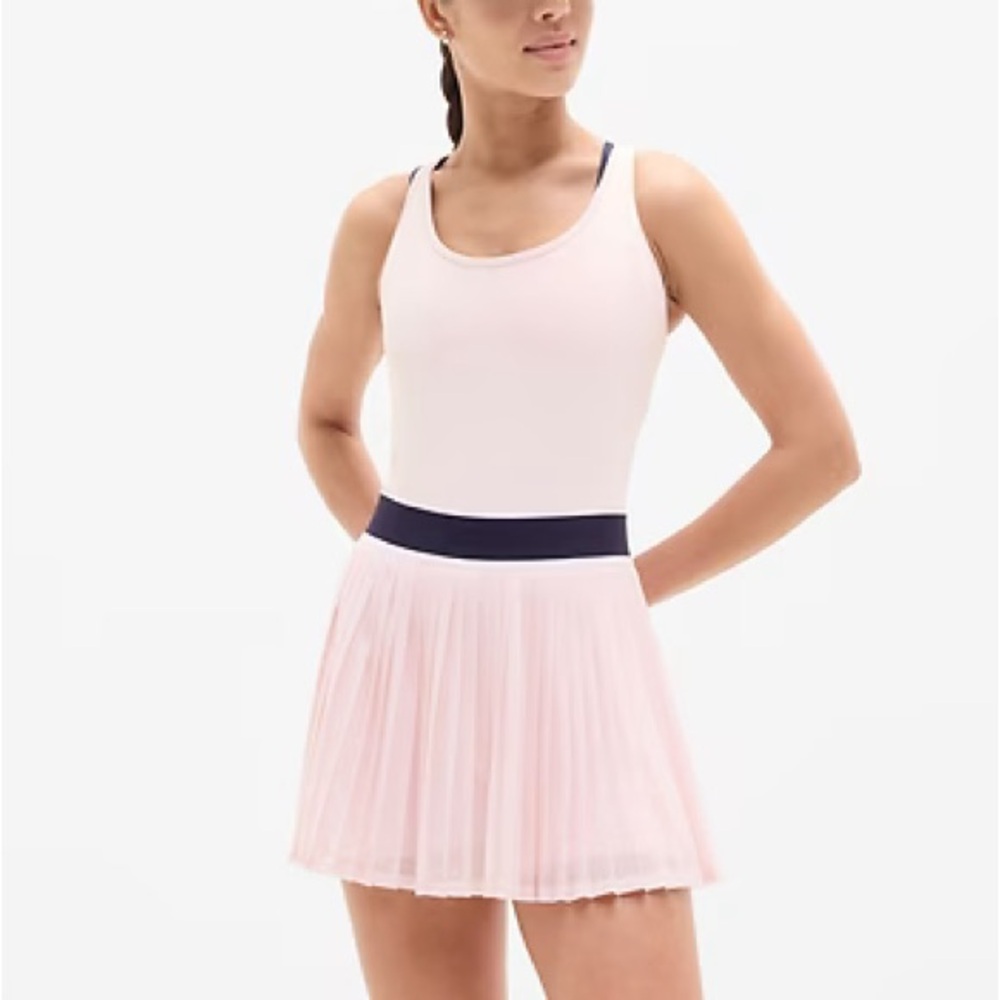 NWT Athleta Power Serve Tank Dress Women’s Medium Shell Pink Activewear Tennis
